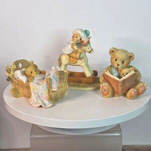 Vintage Cherished Teddies Figurine Set By Hamilton Gifts